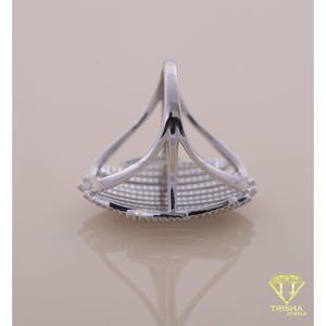 Luxury Multi Row Moissanite Diamond Statement <b>Ring</b> White <b>Gold</b> Wide <b>Cocktail</b> <b>Ring</b> for Women Wedding Jewelry Gift - Product Image 4