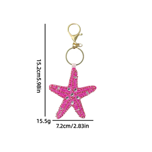 Fashion beaded charms for bags & clothes DIY women's bag charms starfish <b>keychain</b> bag charms BY MULTI CRAFT - Product Image 2
