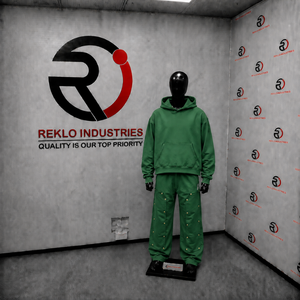 Conjunto Deportivo Verde para Hombre con Capucha, Color Sólido, Corte Holgado Informal, Sudadera y Pantalones Largos de Algodón, Ropa de Otoño, Talla Grande - Product Image 3