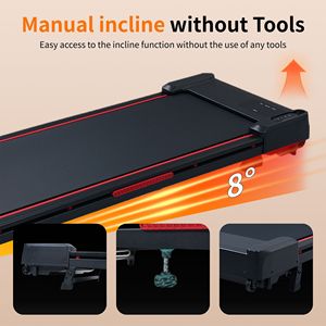 Tapis Roulant Portatile Compatto da 2.5HP con Inclinazione di 8 Gradi, 220L Walking Pad con Telecomando per Uso Domestico e Ufficio - Product Image 3