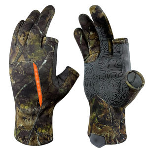 Guantes de Caza Impermeables para Hombre, Medios Dedos, Camuflaje, Poliéster, Cierre con Cordón - Product Image 4