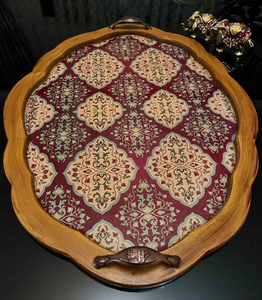 Bandeja Colgante de Almacenamiento de MDF Esmaltado con Patrón Floral Moderno, Tamaño Personalizable, Hecha a Mano, Artesanía de Alta Calidad - Product Image 6