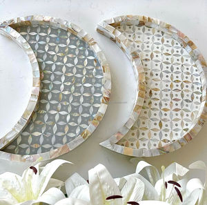 Vente chaude nouveau design nacre plateau de chocolat en forme de lune, conception arabe royale coquille de mer lune et plateau d'affichage en forme d'étoile - Product Image 2