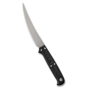 Couteaux professionnels à lame fixe avec lame incurvée en acier inoxydable tranchant, manche ergonomique noir et étui de protection pour l'extérieur - Product Image 3