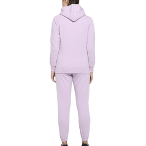 Tracksuit Set Sportswear Casual Summer 100% Cotton Sweatpants <b>Hoodie</b> OEM Custom Logo Plus Size Women's Solid 3D 2-Piece - Product Image 2