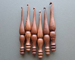 Natural Wooden Eco-Friendly Straight <b>Crochet</b> Hooks <b>Set</b> Lightweight Ergonomic - Product Image 1