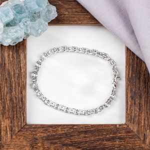 New High Quality Blue <b>Topaz</b> Oval Faceted Cut Gemstone <b>Bracelet</b> Handmade 925 Sterling Silver Women's Gift Memoria Jewels Trendy - Product Image 6