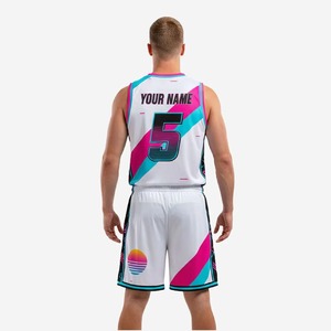 Maillots de basket personnalisés par sublimation – Ensembles uniformes respirants à séchage rapide pour jeunes et adultes – Tenues de sport athlétiques d'extérieur - Product Image 3