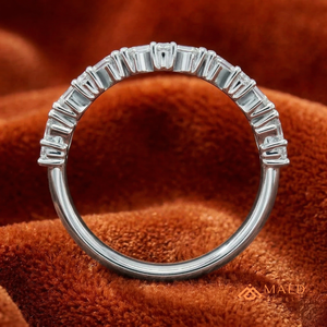 Anillo de Lujo de Plata de Ley 925 con Moissanita de Corte Marquesa para Compromiso, Aniversario, Eternidad o Boda para Mujer - Product Image 2