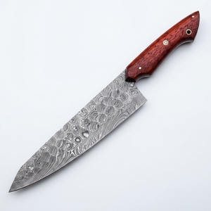 Couteau de chef en acier Damas, couteau de cuisine professionnel, manche en bois de rose, fabricant pour restaurants et cuisiniers - Product Image 1