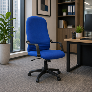 Chaise de bureau exécutive moderne en tissu KINSHA SCT-01 avec hauteur réglable pour bureau à domicile - Product Image 1