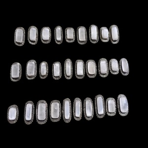 Bague en argent plaqué or, magnifiquement polie, avec cristal naturel de qualité supérieure et nacre, vente en gros - Product Image 3