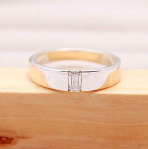 <b>Emerald</b> Cut Bezel Setting Moissanite 925 Sterling <b>Silver</b> White Gold Plated Luxury Engagement <b>Ring</b> Bridal Jewelry Gift Her - Product Image 1