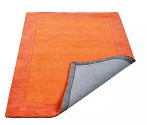 Modern Rust Abstract Embroidered Woolen Carpet Rug Set Non-Slip Hand Woven Factory High Quality Minimum Order 1 Piece for Living - Product Image 2