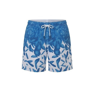 Camisa de Manga Corta con Estampado Floral Azul y Blanco para Hombre, Cuello Clásico, Estilo Casual de Verano, 100% Algodón Tejido Transpirable - Product Image 4