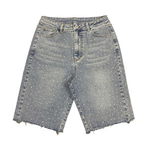 Shorts d'été tendance pour hommes, respirants, en polyester et coton, séchage rapide, décontractés, sportifs, taille élastique, grande taille, logo personnalisé, pour l'extérieur - Product Image 1