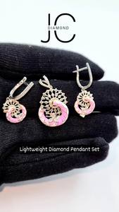 Pendentifs en diamant de laboratoire certifiés IGI de qualité supérieure, élégants charms en or rose et blanc, collection de bijoux éthiques de luxe - Product Image 3