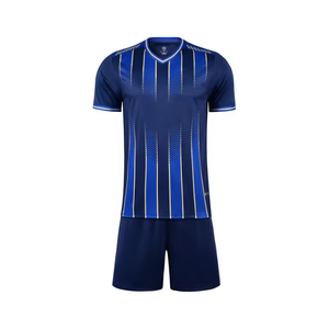 Maillot de football personnalisé pour tournoi national, manches courtes, séchage rapide, logo en silicone, broderie sublimée, vêtements de club, adulte - Product Image 4