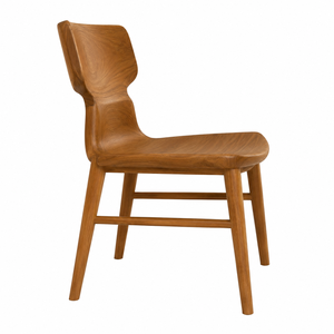 Silla de Comedor Ergonómica Contemporánea de Madera de Teca Sólida para Hogar, Oficina y Hotel, Ecológica, Duradera, Impermeable y Estable - Product Image 2