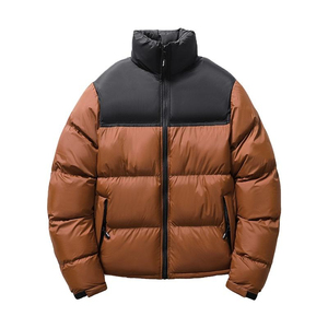 <b>Men</b> Hooded Puffer Jacket Eco-Friendly Windproof Winter Streetwear Lightweight Durable Nylon/Cotton Shell - Product Image 4