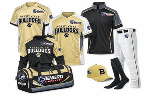 Conjunto de Uniforme de Béisbol Completo con Gorra y Camiseta, 100% Poliéster, Tela Transpirable, Logotipo Frontal, Nuevo - Product Image 6