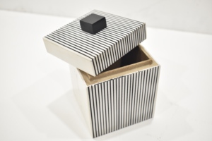 Premium Black & White Resin Storage <b>Box</b> with Lid – Stylish Decorative Organizer for Home & Gifting - Product Image 3
