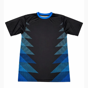 Conjunto de Uniforme de Fútbol Personalizado Unisex en Degradado Negro y Azul, 100% Poliéster, Transpirable y que Absorbe la Humedad, con Camiseta y Pantalones Cortos - Product Image 6