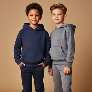 Conjuntos de Sudadera con Capucha y Pantalones Deportivos para Niños, 100% Algodón, Tejido de Felpa, Ropa Deportiva, Conjuntos Personalizados - Product Image 1