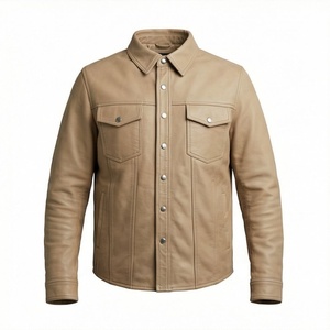 NAI-0466B Chaqueta de Cuero para Hombre, Chaqueta de Motociclista, Abrigo de Moda para Motociclistas, Prenda Superior Protectora para Motociclismo de Color Personalizado - Product Image 1