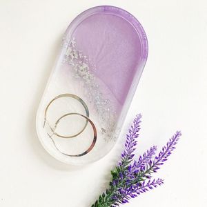 Modern Handmade Resin Organizer Tray For Bathroom Counter Kitchen Accessories And Office <b>Desk</b> Storage - Product Image 3
