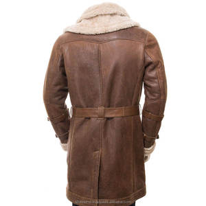 2026 Latest Design PU Leather Canvas Jacket Fashion Wear Full Sleeve Winter Men's Casual Zipper Eco-Friendly Windproof Long <b>Coat</b> - Product Image 3