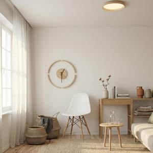Minimalist Walnut <b>Wall</b> <b>Clock</b>: Scandi Style Wood <b>Decor</b>, Modern Farmhouse Art - Product Image 3