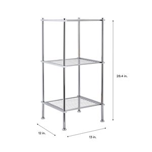 ชั้นวางของในห้องน้ำแบบตั้งพื้น 3 ชั้น ทำจากโครเมียม - Product Image 2