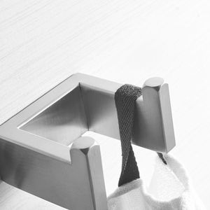 Gancio Doppio da Parete in Acciaio Inox SUS304, Porta Asciugamani Semplice con Appendi Asciugamani per Bagno - Product Image 6