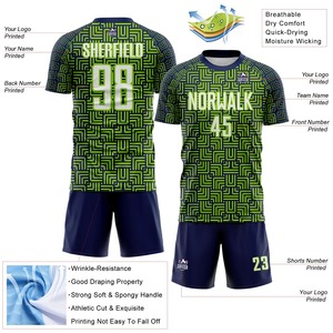 Uniforme de fútbol para hombre, conjunto de camiseta y pantalones cortos, de secado rápido, transpirable, para partidos de fútbol, entrenamiento deportivo, ropa deportiva de equipo - Product Image 4
