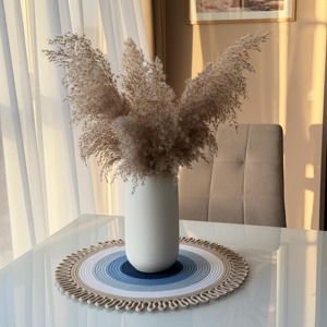 Lavish Blue Tone Macrame <b>Placemats</b> for Guest Entertaining <b>Dining</b> Setup and Festive <b>Table</b> Decoration Wholesale From India - Product Image 4