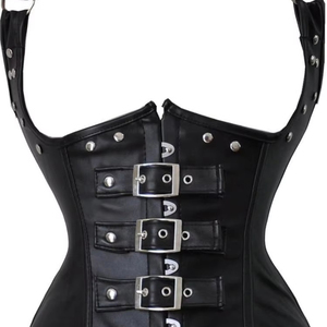 คอร์เซ็ตของผู้หญิงวินเทจชุดกระชับสัดส่วนเซ็กซี่แบบโอเวอร์บัสท์คอร์เซ็ทหนังระบายอากาศทันสมัยสำหรับขนาดใหญ่พิเศษ - Product Image 1