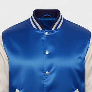 Veste universitaire en satin pour homme, impression de logo personnalisée, meilleur design, prix de gros, veste d'hiver coupe-vent pour garçons - Product Image 4