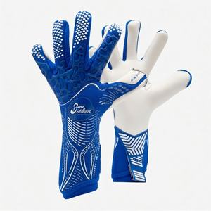 Gants de gardien de but de football avec protection avancée des doigts, pointes et rembourrages anti-hyperextension, et latex haute adhérence - Product Image 3