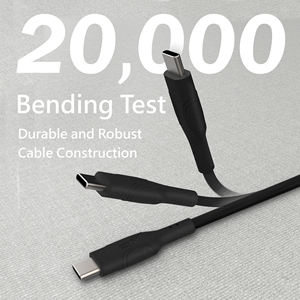 Câble de charge rapide Type-C 240W durable, tressé en cuivre étamé, gaine en PVC, 0,3 m pour voiture, téléphones mobiles Android et iOS, ordinateur - Product Image 5