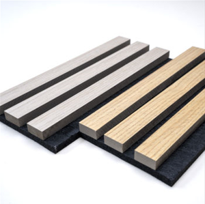 Panel Acústico Absorbente de Fibra de Poliéster, Panel de Listones de Madera Insonorizante para Villa, 2400mm*600mm*20mm, Paneles de Listones de Madera PET - Product Image 1
