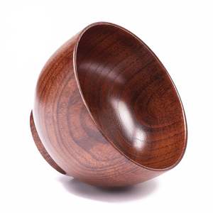 Nuevos y Exquisitos Tazones de Madera de Acacia, Vajilla para Cena y Almuerzo, Tazón Pequeño de Madera Pulida, Accesorios de Madera Vintage para Cocina - Product Image 5
