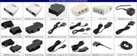 Connecteur allemand RJ11 6P2C en ABS noir, certifié RoHS, modèle de conversion de données GM02 pour équipement de télécommunication