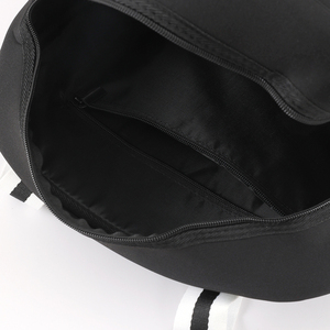 Sac fourre-tout de sport en néoprène noir avec poignées rayées blanches, fermeture éclair, résistant à l'eau, 30-40L, style décontracté - Product Image 3