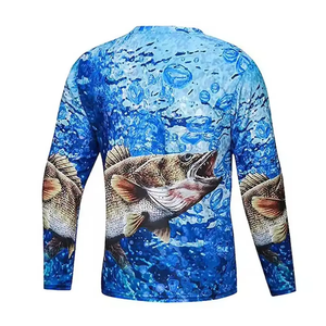 Chemise de pêche personnalisée de haute qualité pour hommes, logo de marque personnalisé, impression par sublimation, graphismes, UPF 50 SPF, séchage rapide, manches longues - Product Image 2
