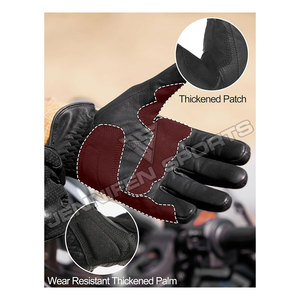 Guantes de Motociclismo de Cuero Vacuno para Hombre, Protección Completa para las Manos, Resistentes al Viento, de Alta Calidad, para Invierno - Product Image 6