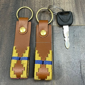 2026 Premium Genuine Leather Keychain Handmade Stylish Woven Design <b>Key</b> Holder Durable <b>Key</b> <b>Ring</b> Western Style Gift Accessory - Product Image 5