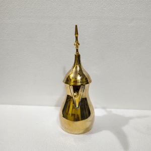 กาต้มกาแฟและชาแบบดัลลาห์ทองเหลืองดีไซน์เนอร์ ดูไบ ขนาดใหญ่พิเศษ 6 ฟุต สไตล์อาหรับ-ตุรกี คุณภาพพรีเมียม อุปกรณ์ชงกาแฟและชา - Product Image 4