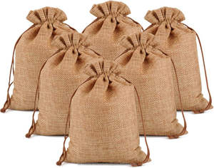 Sacs cadeaux en toile de jute, lavables, écologiques, avec cordon de serrage, 3x4 pouces, pour café, mariage, fête - Product Image 3
