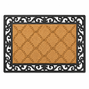 PVC <b>Backed</b> Plain Tufted Coir Mats 40x60cm Natural Color Non-Slip 15mm Thick High Grade Hotel Washable Made in India - Product Image 6